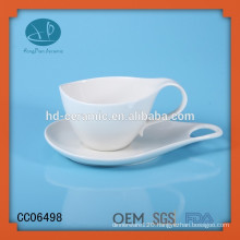 drinkware type porcelain coffee cup and saucer,customized coffee cup and saucer with printing